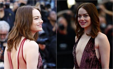 Emma Stone se luce con vestido de escote de infarto en Festival de Cannes. FOTOS