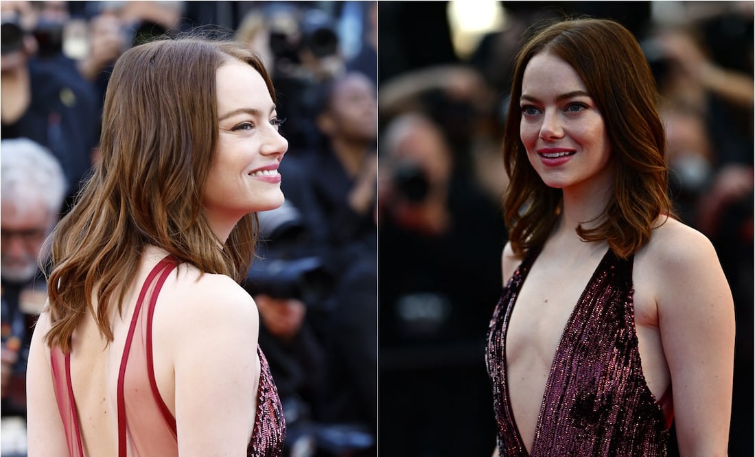 Emma Stone se luce con vestido de escote de infarto en Festival de Cannes. Fotos: AFP / EFE