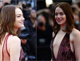 Emma Stone se luce con vestido de escote de infarto en Festival de Cannes. FOTOS