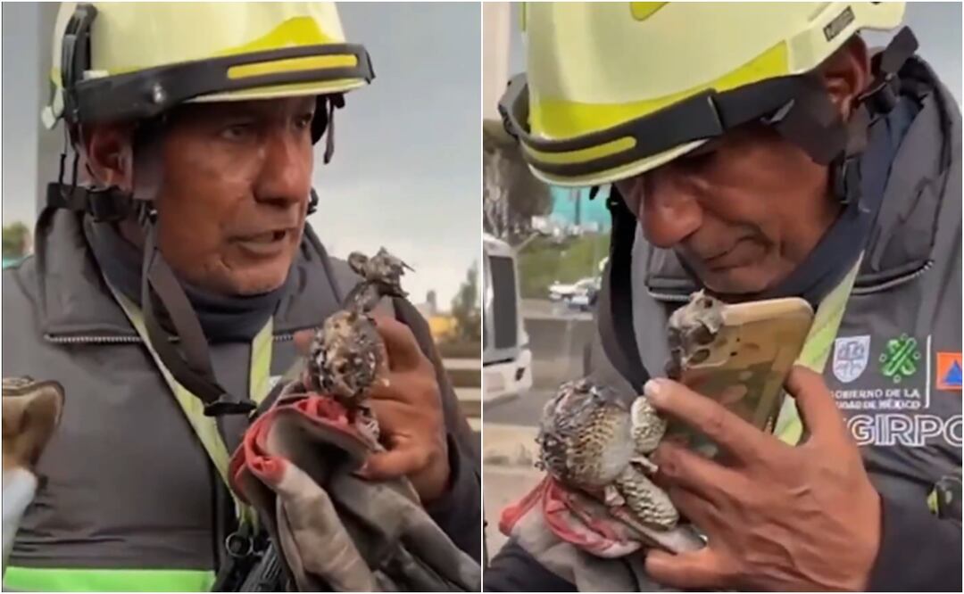 Rescatista contesta celular calcinado por explosión en Iztapalapa y ayuda a la búsqueda de una joven. Foto: Captura de video / X
