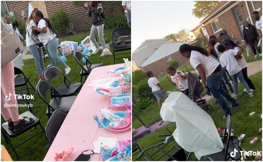 TIKTOK. Mujer no quería tener una niña y destroza su fiesta de revelación de sexo. Foto tomada de video