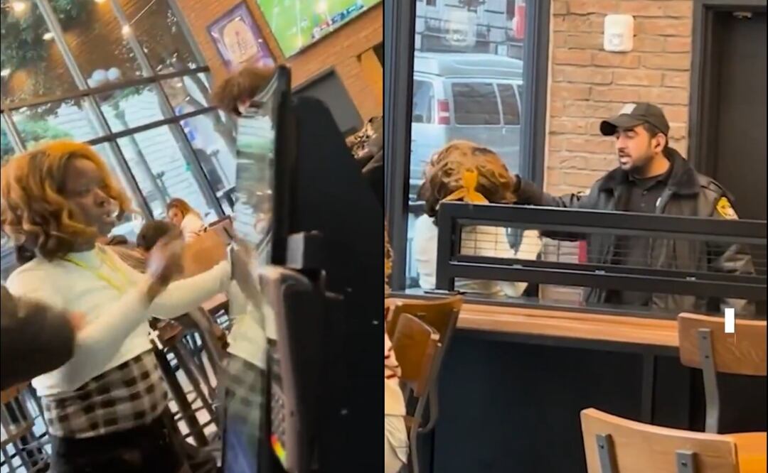 Guardia de seguridad abofetea a mujer en Taco Bell de Los Ángeles y video causa indignación. Foto: Tomada de X @FoxNews