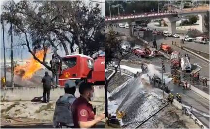 Estaciones cerradas del Metro, Trolebús y RTP tras explosión de pipa de gas en Puente de la Concordia