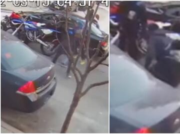 Video. Pandilla de motociclistas atacan con brutalidad a padre e hijo en Nueva York