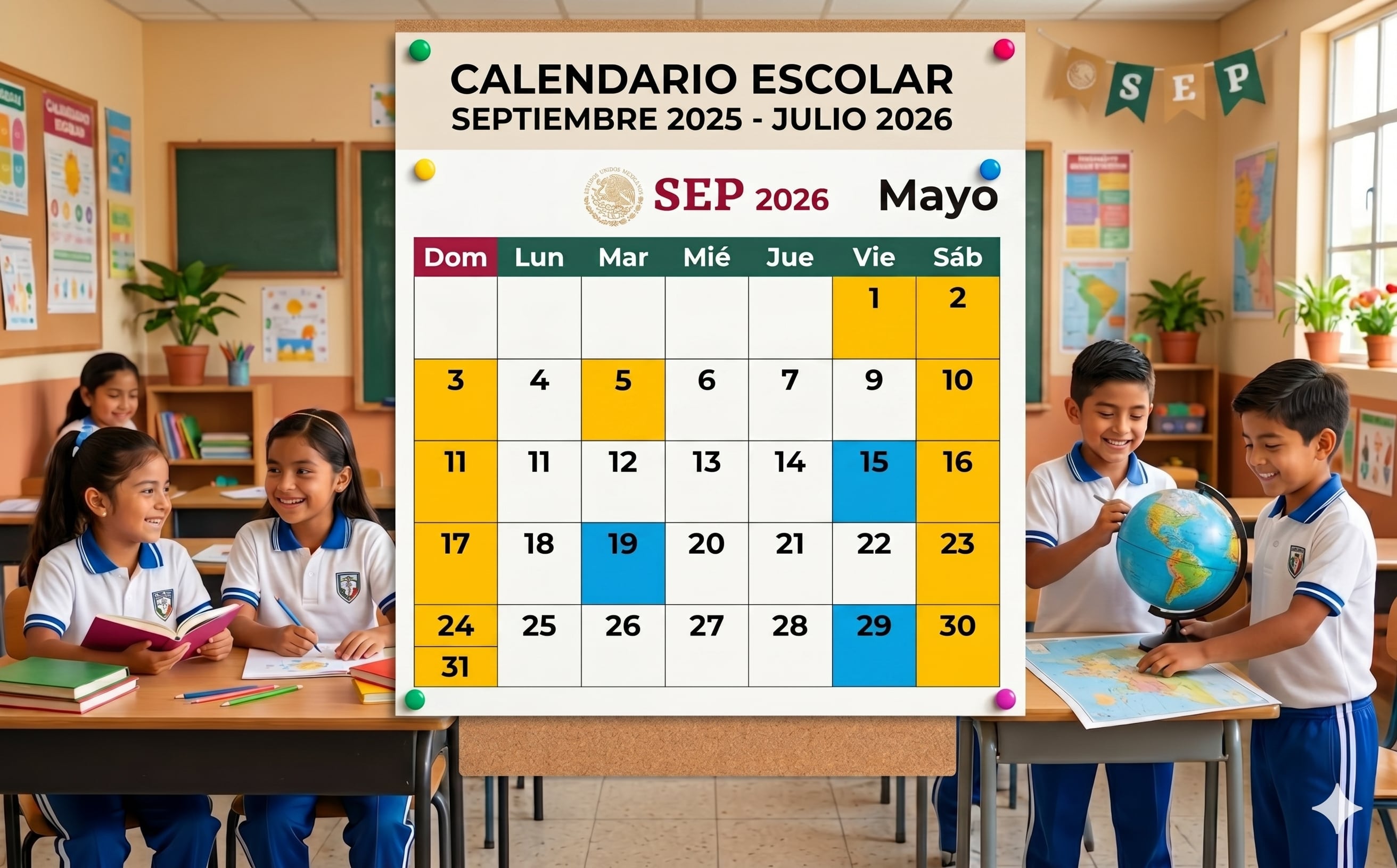 RT @Vive_USA:  ¡Atención padres y estudiantes! SEP confirmó suspensión de clases y el ÚLTIMO megapuente de mayo.