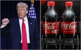 Trump impone azúcar de caña a Coca-Cola mientras bebe Coca Light con aspartamo