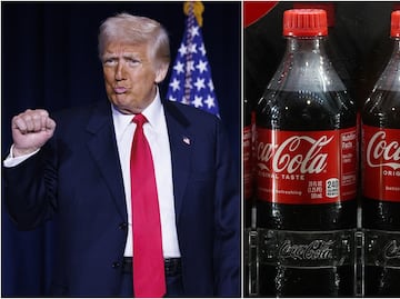 Trump impone azúcar de caña a Coca-Cola mientras bebe Coca Light con aspartamo