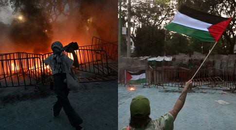 Manifestantes queman embajada de Israel en México contra ataques en Rafah