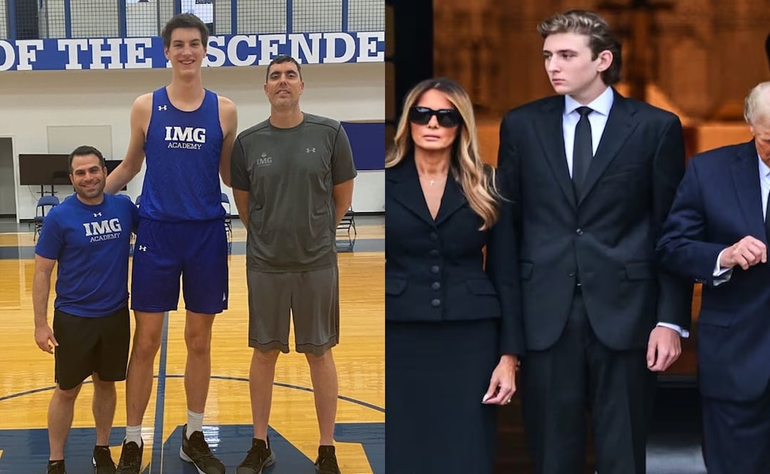 ¿Le gana a Barron Trump? El adolescente más alto del mundo jugará basquetbol en Florida. Foto: Instagram/OliverRioux/GIORGIO VIERA/AFP