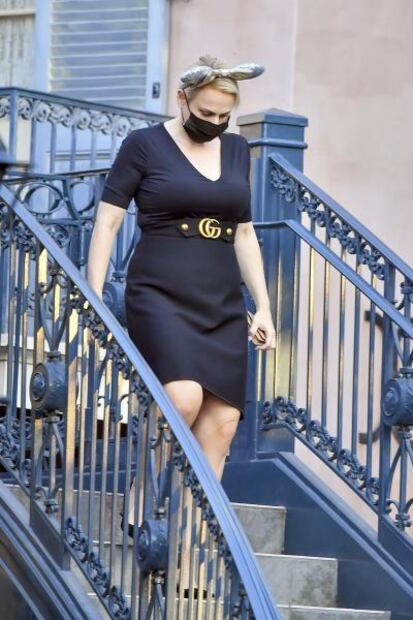 Rebel Wilson luce "irreconocible" con vestido negro en Disneyland