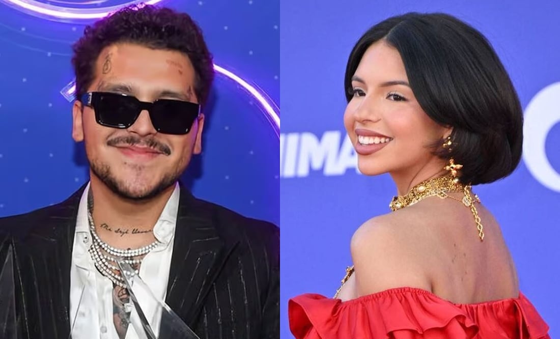 Christian Nodal y Ángela Aguilar. Foto: EFE/AFP