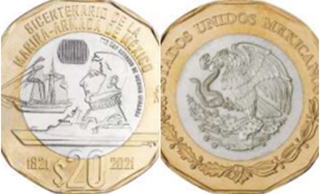 Piden hasta $4 millones de pesos por moneda conmemorativo del Bicentenario de la Marina y Armada de México. Foto: Banxico