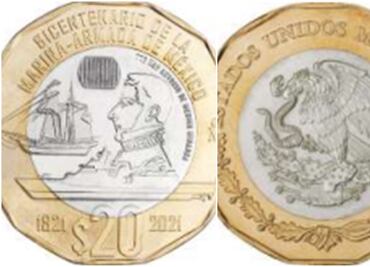 Piden hasta $4 millones de pesos por moneda conmemorativo del Bicentenario de la Marina-Armada de México