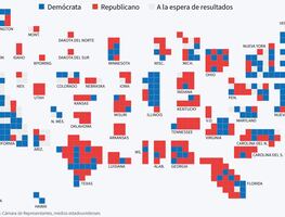 Mapa electoral. Control de las Cámaras en EU, pendiente tras resultados muy ajustados