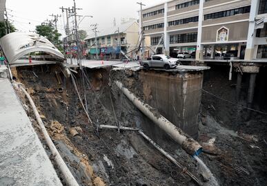 Gigantesco socavón en Bangkok obliga a evacuar hospital y suspende servicios médicos