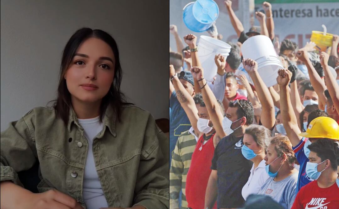 Joven se viraliza al explicar lo que es vivir un septiembre en México “No lo entiendes hasta que pides por la vida de personas que no conoces”. Foto: Tomada de TikTok @rebecavargas.mx /  EFE/ Jorge Dan LÛpez