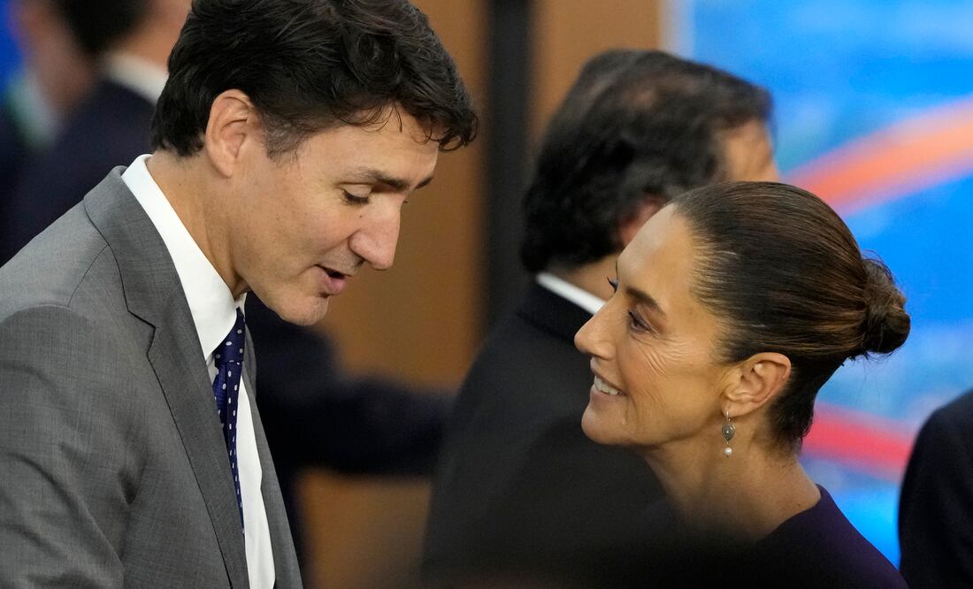 Sheinbaum asegura que Trudeau "no está de acuerdo" en sacar a México del T-MEC (AP Photo/Eraldo Peres)