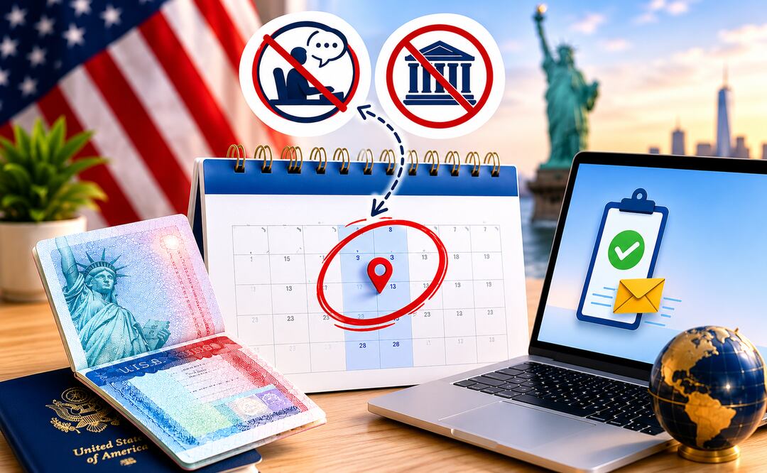 Fechas para RENOVAR la visa americana sin entrevista y sin ir al consulado en junio de 2026. Foto IA