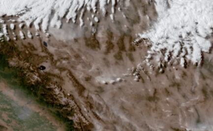 Capturan desde el espacio tormenta de polvo en Nevada 