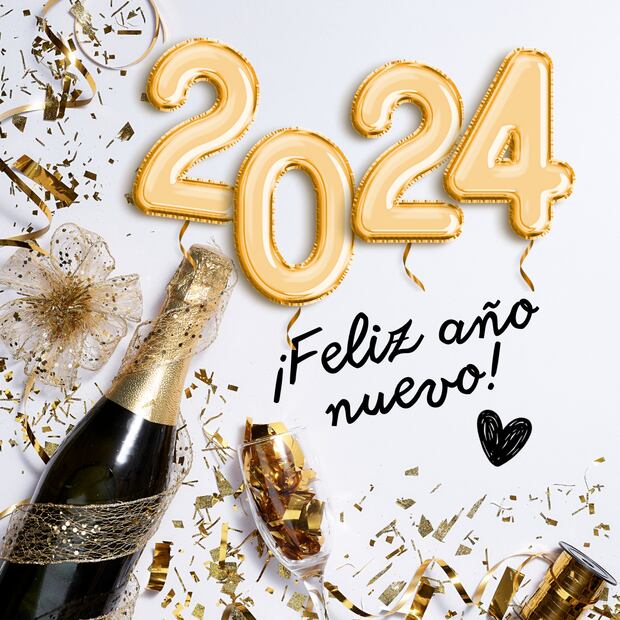 15 frases e imágenes bonitas para desear Feliz Año Nuevo 2024 y enviar por WhatsApp. Foto: Canva