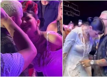 Muy románticos: Nodal y Cazzu, enamorados en concierto de Wisin y Yandel