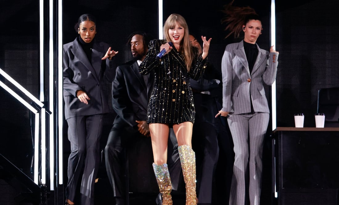 Taylor Swift es la primera artista en alcanzar los 100 millones de oyentes mensuales en Spotify. Foto: AFP