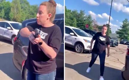 Video. Mujer apunta con pistola a familia afroamericana