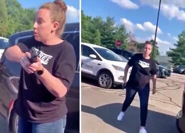 Video. Mujer apunta con pistola a familia afroamericana