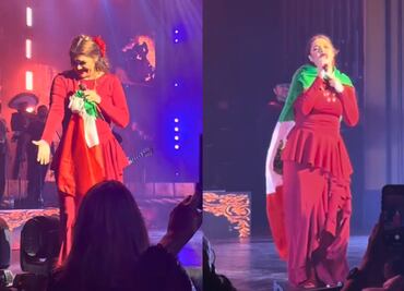 Yuridia defiende la bandera mexicana en concierto en Estados Unidos: “Que viva México, señores”