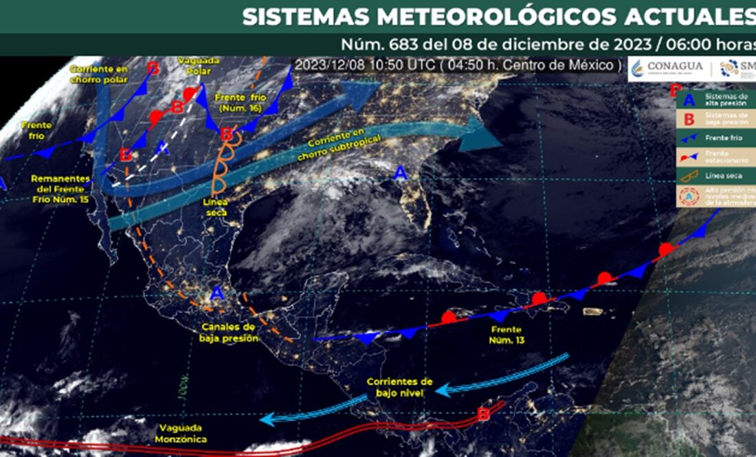 Ambiente templado y cielo nublado con probabilidad de lluvias aisladas en la Ciudad de México y el Estado de México. Foto: smn.conagua.gob.mx