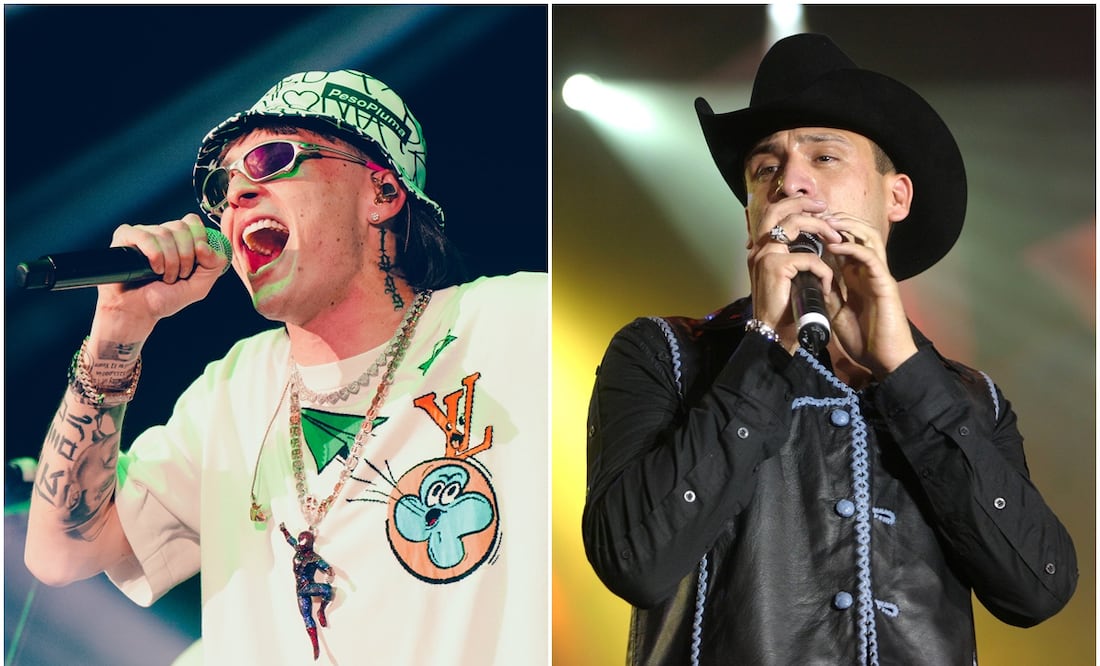 ¿Se parecen? Aseguran que Peso Pluma es la reencarnación de Valentín Elizalde. Foto: EFE