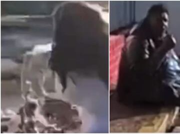 Video. Mujer arroja agua a indigente afuera de tienda durante helada de -3°C