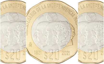 Pagan $4 millones de pesos por esta moneda conmemorativa de $20 con tres cabezas