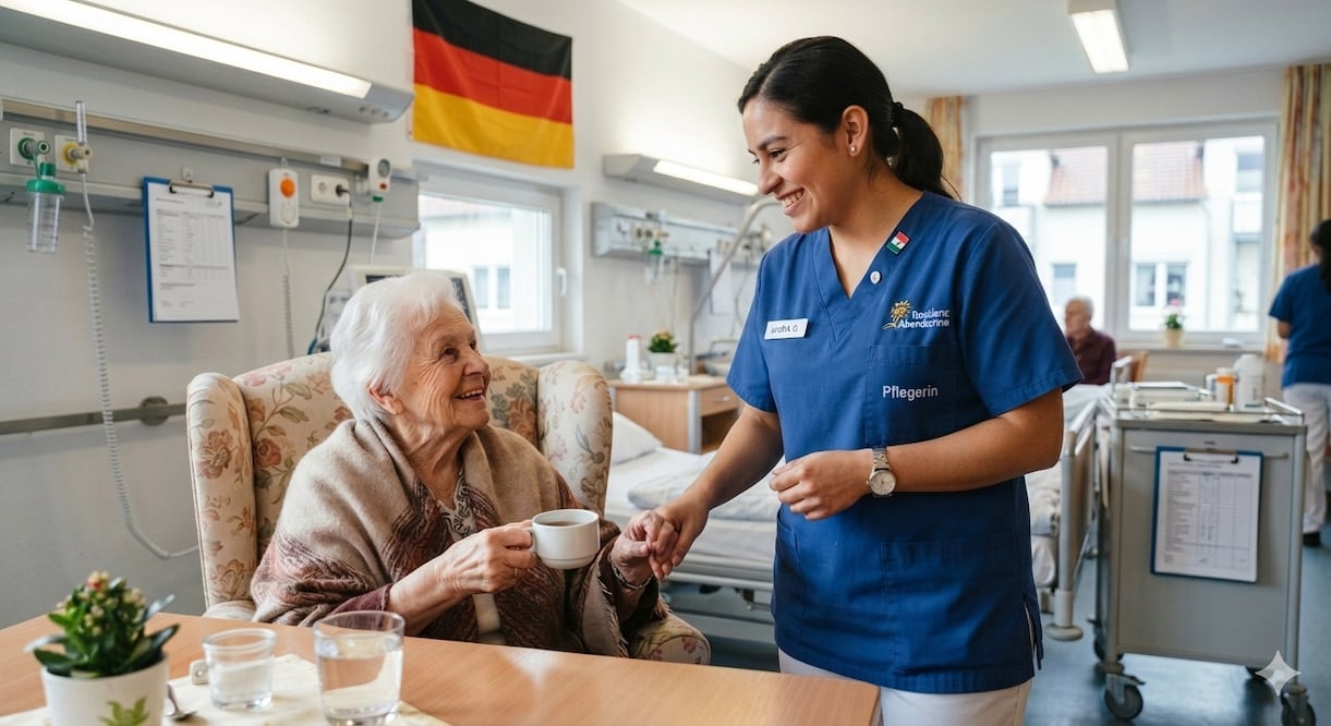 Trabajo en Alemania. Foto: IA Gemini