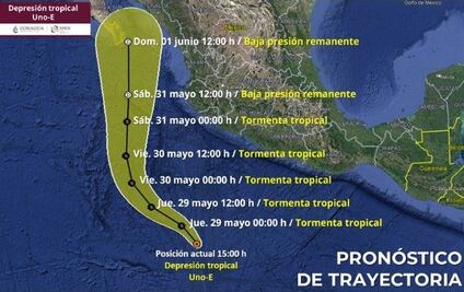 ¡Arranca la temporada! Se forma Uno-E, primer ciclón del Pacífico con lluvias intensas