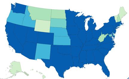 Las siete entidades de Estados Unidos con menos coronavirus