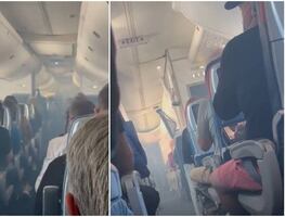 Avión aterriza de emergencia en EU tras llenarse de humo por falla en motor