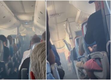 Avión aterriza de emergencia en EU tras llenarse de humo por falla en motor