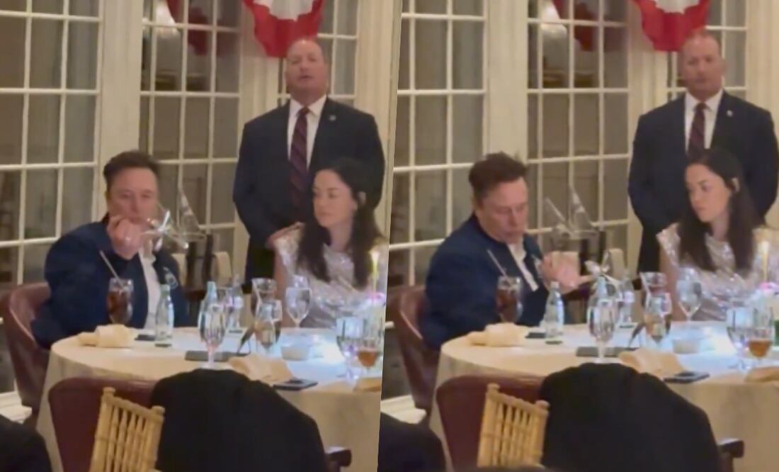 Critican a Elon Musk por jugar con cubiertos en cena elegante de Trump: “Las payasadas de un magnate”. Foto: X
