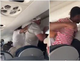 Video. Pasajeros se golpean en pleno vuelo en EU durante disputa por asiento