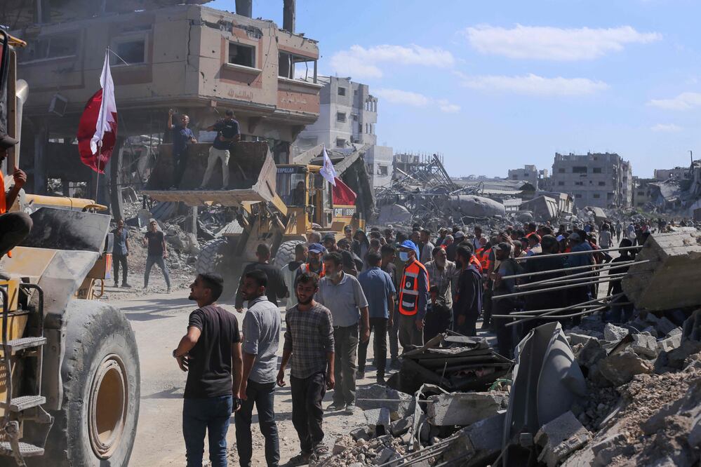 Israel mata a seis personas en Gaza cerca de la "línea amarilla" del plan de retirada. Foto: AFP