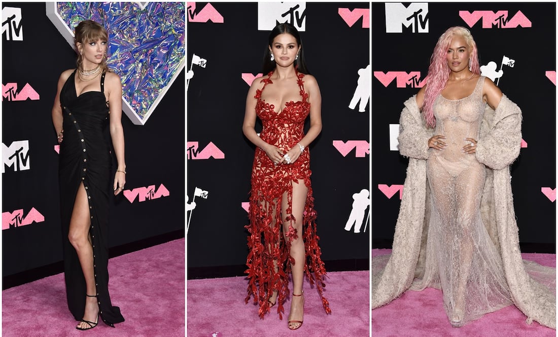 Taylor Swift, Selena Gomez, Karol G y las celebridades mejor vestidas de los VMA’s 2023. Foto: AP