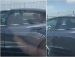 Arrestan a hombre por viajar en asiento trasero de Tesla en California