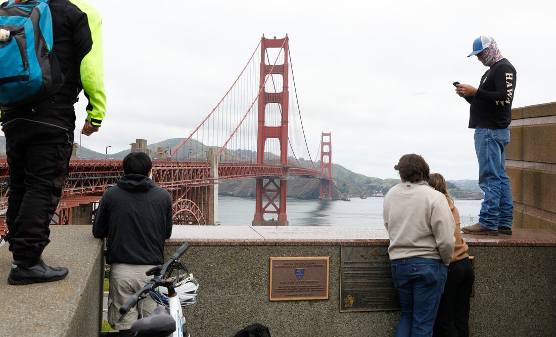 Protesta paraliza tráfico en el puente Golden Gate; exigen un alto el fuego en Gaza. VIDEO. Foto: AP / Lea Suzuki