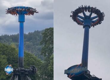 Pasajeros quedan atrapados en las alturas tras falla en juego mecánico en Portland. VIDEO