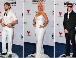 Duelo de moda entre estrellas latinas en la alfombra azul de los Latin Billboard