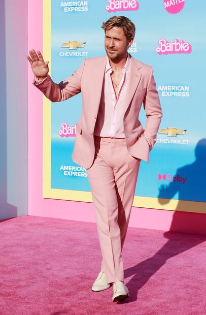 Ryan Gosling en premiere de barbie en los Ángeles. Foto: Michael Tran / AFP)