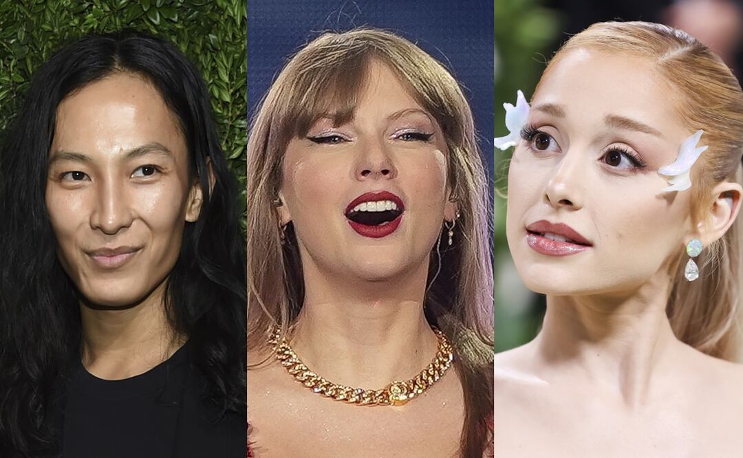 Alexander Wang usa a las dobles de Taylor Swift  y Ariana Grande en campaña. Foto: AP/EFE