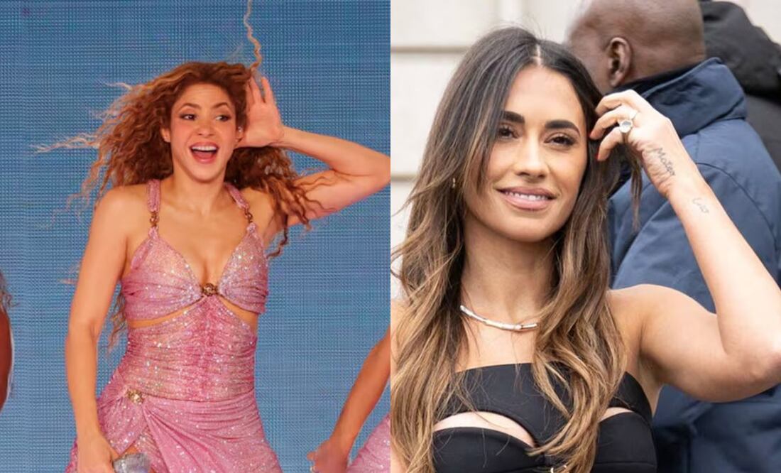 Antonella Roccuzzo rompe el mito de rivalidad y aplaude a Shakira; fans culpan a Piqué del distanciamiento | Fotos: EFE/ Andre Coelho // AFP