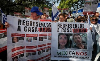 Mexicanos piden que Hamás libere a dos compatriotas rehenes en marcha pro Israel